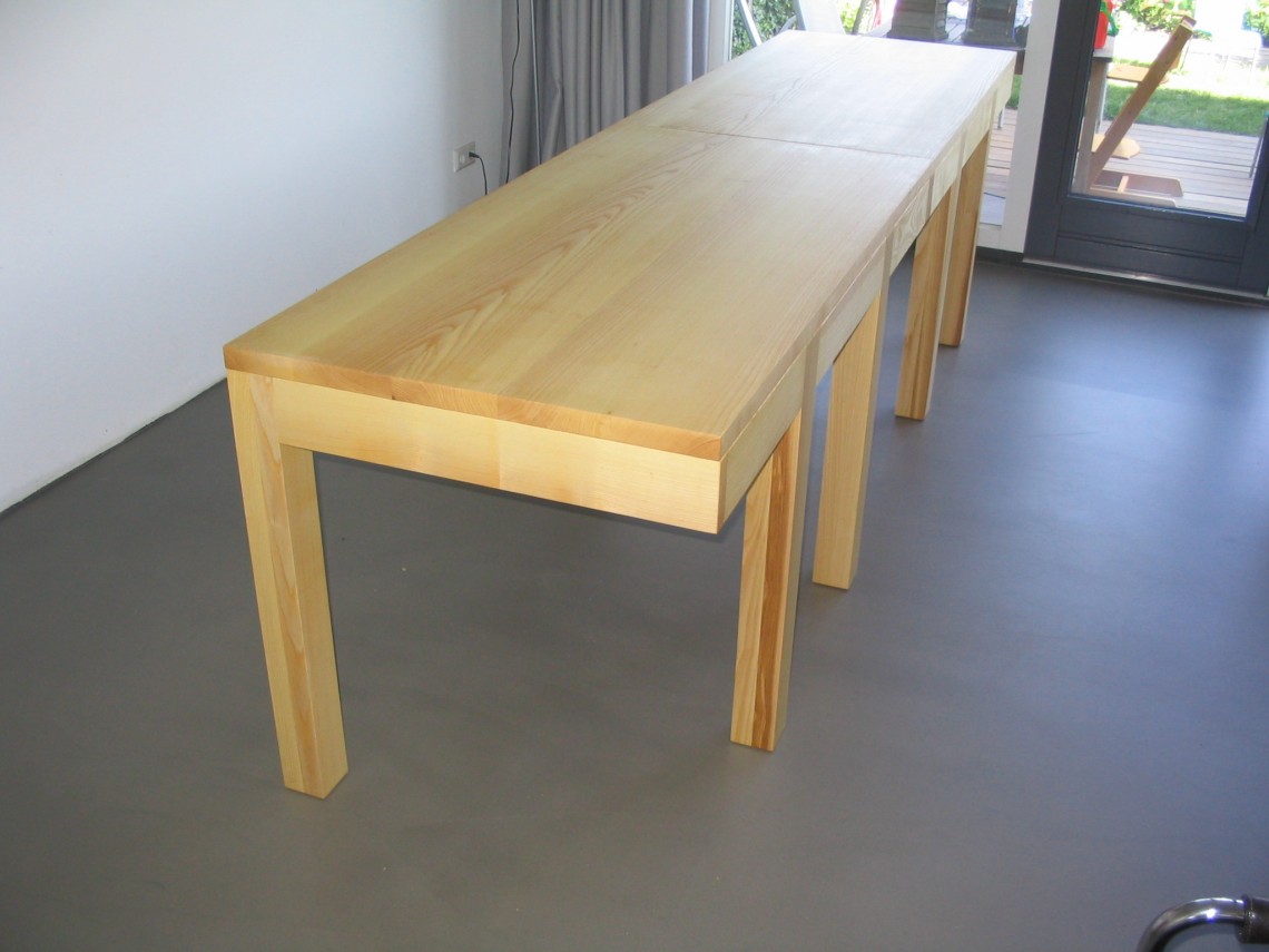 dubbele eettafel essenhout
