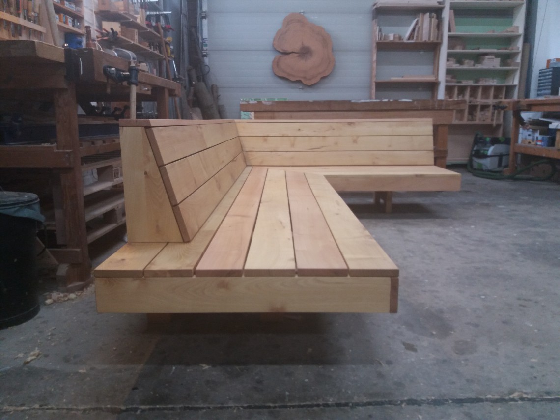 loungebank van acaciahout